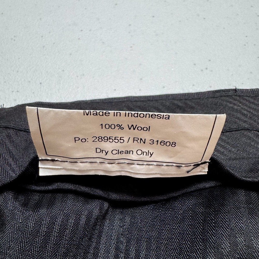 Jos A Bank Dress Pants Mens 44 Waist Gray Wool Pleated Front Cuffed Trousers - Picture 13 of 16